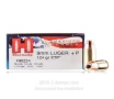 Hornady 9mm +P Ammo - 25 Rounds of 124 Grain JHP Ammunition