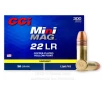 CCI Mini-Mag 22 LR Ammo - 3000 Rounds of 36 Grain CPHP Ammunition