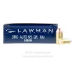Speer 380 ACP Ammo - 50 Rounds of 95 Grain TMJ Ammunition
