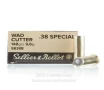 Sellier and Bellot 38 Special Ammo - 50 Rounds of 148 Grain LWC...