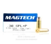 Magtech 38 Special  +P Ammo - 50 Rounds of 125 Grain SJHP Ammunition