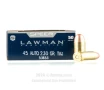 Speer Lawman 45 ACP Ammo - 50 Rounds of 230 Grain TMJ Ammunition