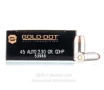 Speer Gold Dot 45 ACP Ammo - 50 Rounds of 230 Grain JHP Ammunition