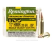 Remington Magnum Rimfire 17 HMR Ammo - 50 Rounds of 20 Grain JSP...