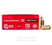 Federal American Eagle 45 ACP Ammo - 50 Rounds of 230 Grain FMJ...