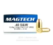 Magtech 40 Cal Ammo - 1000 Rounds of 165 Grain FMC Ammunition