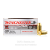 Winchester 40 cal Ammo - 50 Rounds of 165 Grain BEB Ammunition