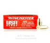 Winchester USA Ready 45 ACP Ammo - 50 Rounds of 230 Grain FMJ FN...