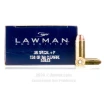 50rds - 38 Special Speer Lawman Clean-Fire 158gr. +P TMJ Ammo