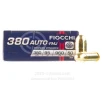 Fiocchi 380 ACP Ammo - 1000 Rounds of 95 Grain FMJ Ammunition
