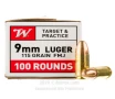 Winchester 9mm Ammo - 1000 Rounds of 115 Grain FMJ Ammunition
