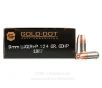 Speer Gold Dot 9mm +P Ammo - 1000 Rounds of 124 Grain JHP Ammunition