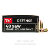Winchester 40 Cal Ammo - 500  Rounds of 180 Grain JHP Ammunition