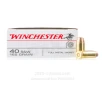 Winchester 40 cal Ammo - 500  Rounds of 165 Grain FMJ Ammunition