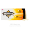 Armscor USA 223 Rem Ammo - 20 Rounds of 62 Grain Bonded PSP Ammunition