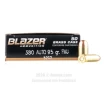 Blazer  380 ACP Ammo - 50 Rounds of 95 Grain FMJ Ammunition