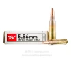 Winchester USA 5.56x45 Ammo - 20 Rounds of 55 Grain FMJ M193...