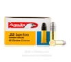 Aguila 22 LR  Ammo - 50 Rounds of 40 Grain LRN Ammunition