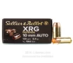 Sellier &amp; Bellot XRG Defense 10mm Ammo - 25 Rounds of 130 Grain...