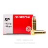 Sellier and Bellot 38 Special Ammo - 50 Rounds of 158 Grain SJSP...