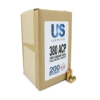 US Cartridge 380 ACP 100 Grain FMJ (Bulk 200 Rounds)