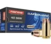 Norma Safeguard 40 S&amp;W 180 Grain Jacketed Hollow Point Handgun Ammo – 50 round box