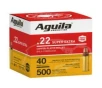 Aguila 22 Super Extra High Velocity 40 grain Solid Point Rimfire Ammo – 500 Rounds