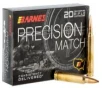 Barnes Bullets 30740 Precision Match 300 Win Mag 220 gr 2775 fps Open Tip Match Boat-Tail Rifle Ammo – 20 Rounds