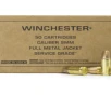 Winchester 9mm Ammunition SG9W 115 Grain FMJ Handgun Ammo – 50 round box