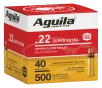 Aguila Prime .22 Super Extra Copper Plated Rimfire Ammo - .22 Long Rifle - 40 Grain - 500 Rounds