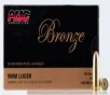 PMC 9A Bronze  9mm Luger 115 gr Full Metal Jacket (FMJ) Pistol Ammunition 50 rd BOX