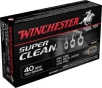 Winchester Ammo W40SWLF Super Clean  40 S&amp;W 120 gr Full Metal Jacket (FMJ) 50 Bx/ 10 Cs