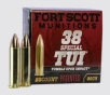 Fort Scott Munitions 38 Special 80 gr Tumble Upon Impact (TUI) 20rd Box