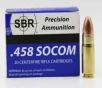 SBR Precision Ammunition .458 SOCOM 450 Gr FMJ (TCJ) Subsonic 20rds