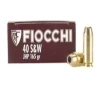FIOCCHI AMO 40 S&amp;W 165GR JHP 50-RD ( 20 BOXES PER CASE )