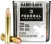 Federal 757 Game-Shok  22 Mag 50 gr Jacketed Hollow Point (JHP) 50 Bx/ 60 Cs