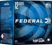 Federal 12GA 2-3/4&quot; 1OZ 1,250 FPS 8 Top Gun Ammunition 25rd Box