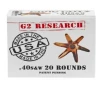 G2 Research 40 S&amp;W 122 gr Copper Expansion Projectile 20 Bx/ 25 Cs