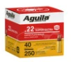 Aguila 1B221100 Super Extra High Velocity 22 LR 40 gr Copper-Plated Solid Point