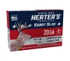 Herter&#039;s Copper Sabot Slug Shotshells - 20 Gauge - 2.75″ - 5 Rounds
