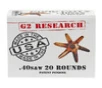 G2 Research Civic Duty .40 S&amp;amp;W, 122gr, SC Fragmenting - 20 Rounds [MPN: G00620]
