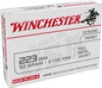 Winchester USA White Box Hyper Velocity Centerfire Ammunition, 223 Remington, Full Metal Jacket, 62 Grain - 20 Cartridge Box ( 20 / 1 )