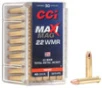 CCI Maxi-Mag Hyper Velocity Rimfire Ammunition, 22 WMR, Total Metal Jacket, 40 Grain - 50 Cartridge Box ( 50 / 1 )
