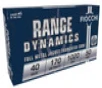 Fiocchi Range Dynamics Subsonic Centerfire Ammunition, 40 Smith &amp; Wesson, Full Metal Jacket Truncated Cone, 170 Grain - 50 Cartridge Box ( 50 / 1 )