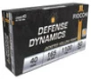 Fiocchi Defense Dynamics Standard Velocity Centerfire Ammunition, 40 Smith &amp; Wesson, Jacketed Hollow Point, 165 Grain - 50 Cartridge Box ( 50 / 1 )