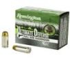 Remington Ultimate Defense Full Size Handgun Standard Velocity Centerfire Ammunition, 40 Smith &amp; Wesson, Brass Jacket Hollow Point, 165 Grain - 20 Cartridge Box ( 20 / 1 )