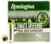Remington Ultimate Defense Full Size Handgun Subsonic Centerfire Ammunition, 45 ACP, Brass Jacket Hollow Point, 185 Grain - 20 Cartridge Box ( 20 / 1 )