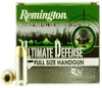 Remington Ultimate Defense Full Size Handgun Standard Velocity Centerfire Ammunition, 45 ACP +P, Brass Jacket Hollow Point, 185 Grain - 20 Cartridge Box ( 20 / 1 )
