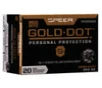 Speer Gold Dot Standard Velocity Centerfire Ammunition, 10mm Auto, Hollow Point, 200 Grain - 20 Cartridge Box ( 20 / 1 )