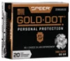 Speer Gold Dot Subsonic Centerfire Ammunition, 380 ACP, Hollow Point, 90 Grain - 20 Cartridge Box ( 20 / 1 )